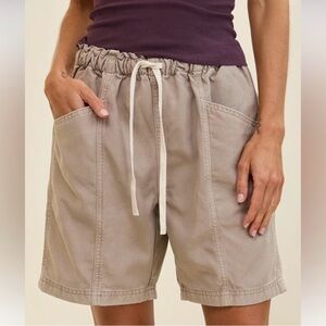 Aerie Tan Drawstring Jorts NWOT